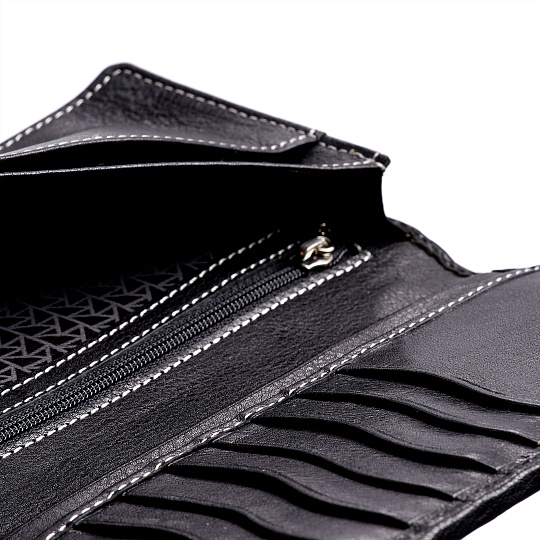 Портмоне Dr.Koffer из натуральной кожи черное