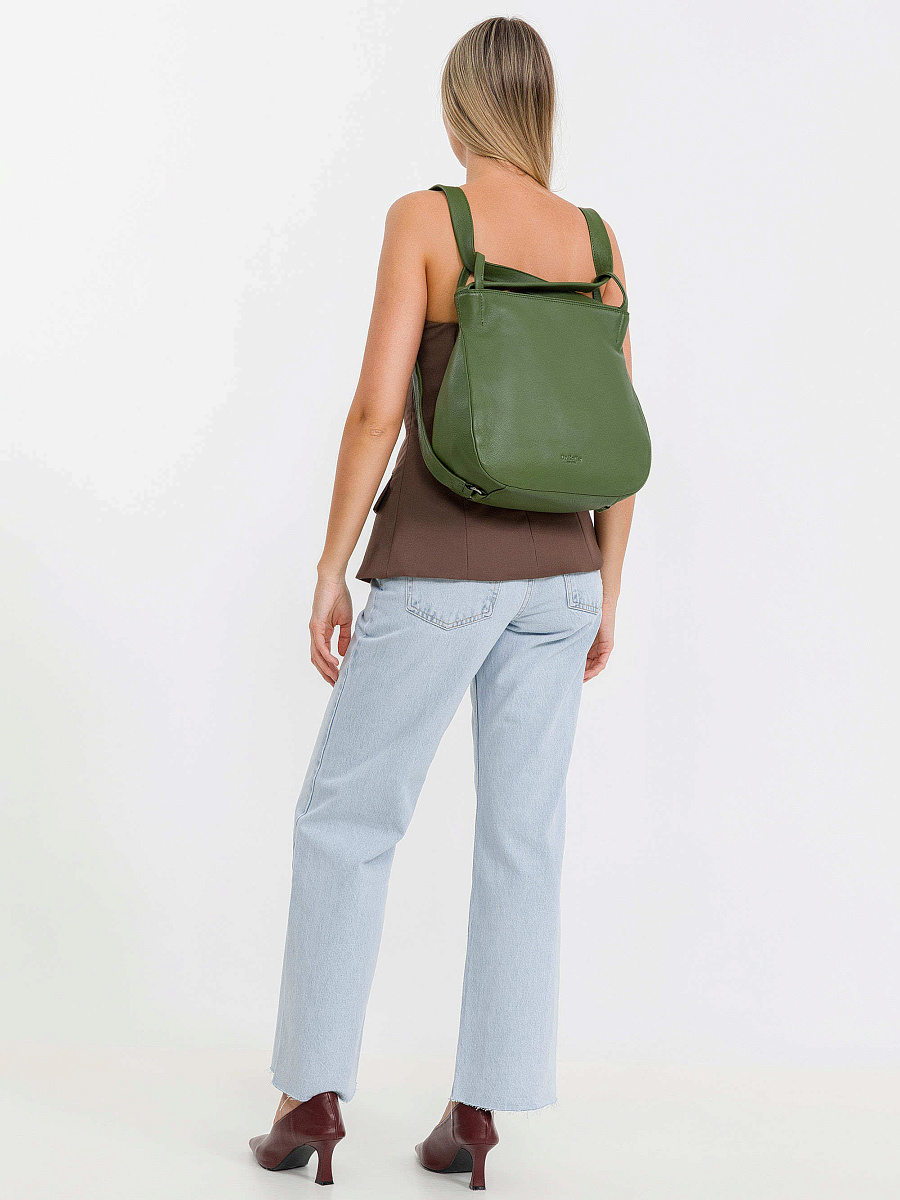 Женская сумка Dr.Koffer из натуральной кожи зеленая