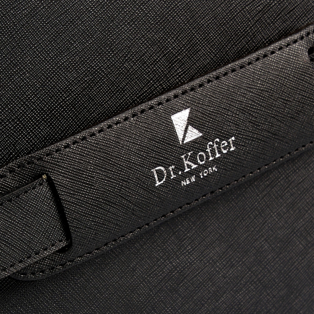 Деловая сумка Dr.Koffer из натуральной кожи черная