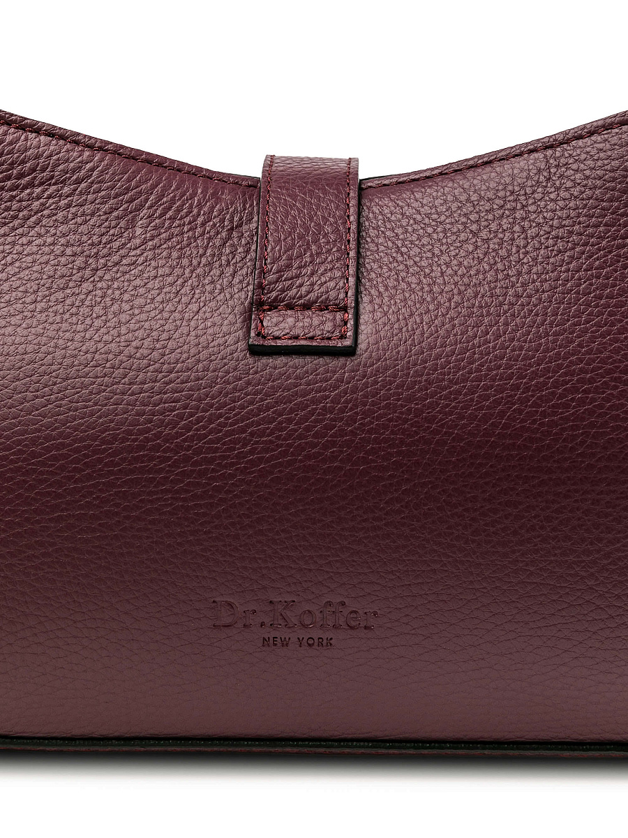 Женская сумка Dr.Koffer из натуральной кожи бордовая