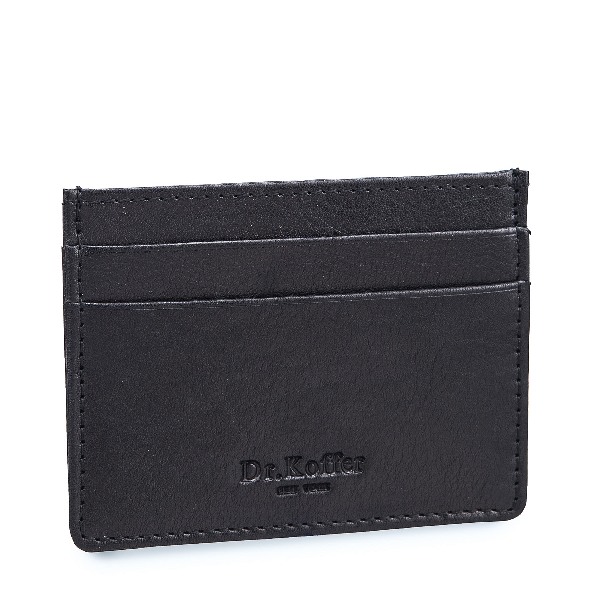 Кредитница Dr.Koffer из натуральной кожи черная
