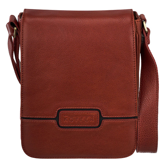Сумка через плечо Dr.Koffer из натуральной кожи коричневая