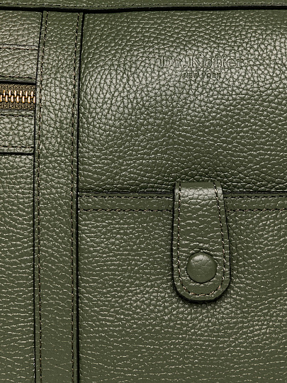 Дорожная сумка Dr. Koffer из натуральной кожи зеленая