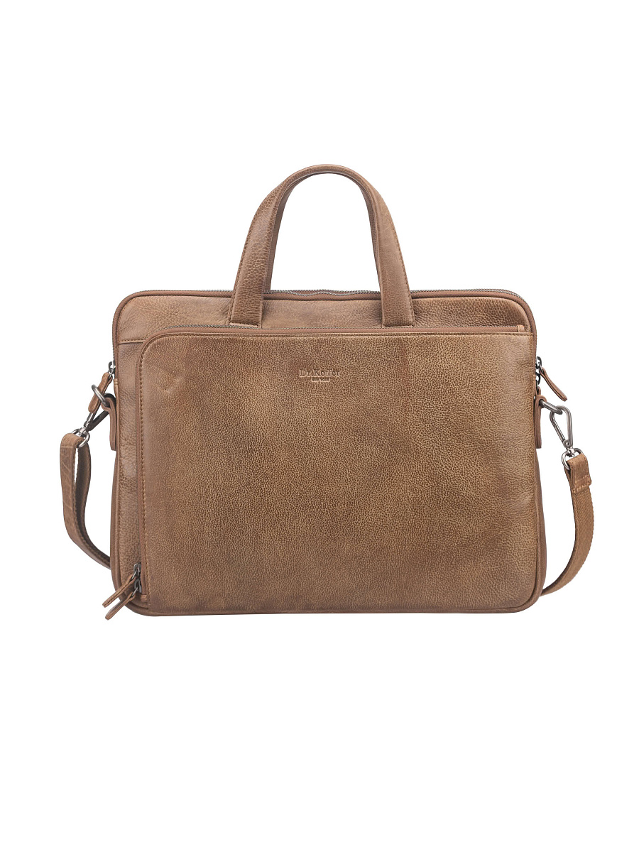 Сумка для документов Dr. Koffer из натуральной кожи коричневая