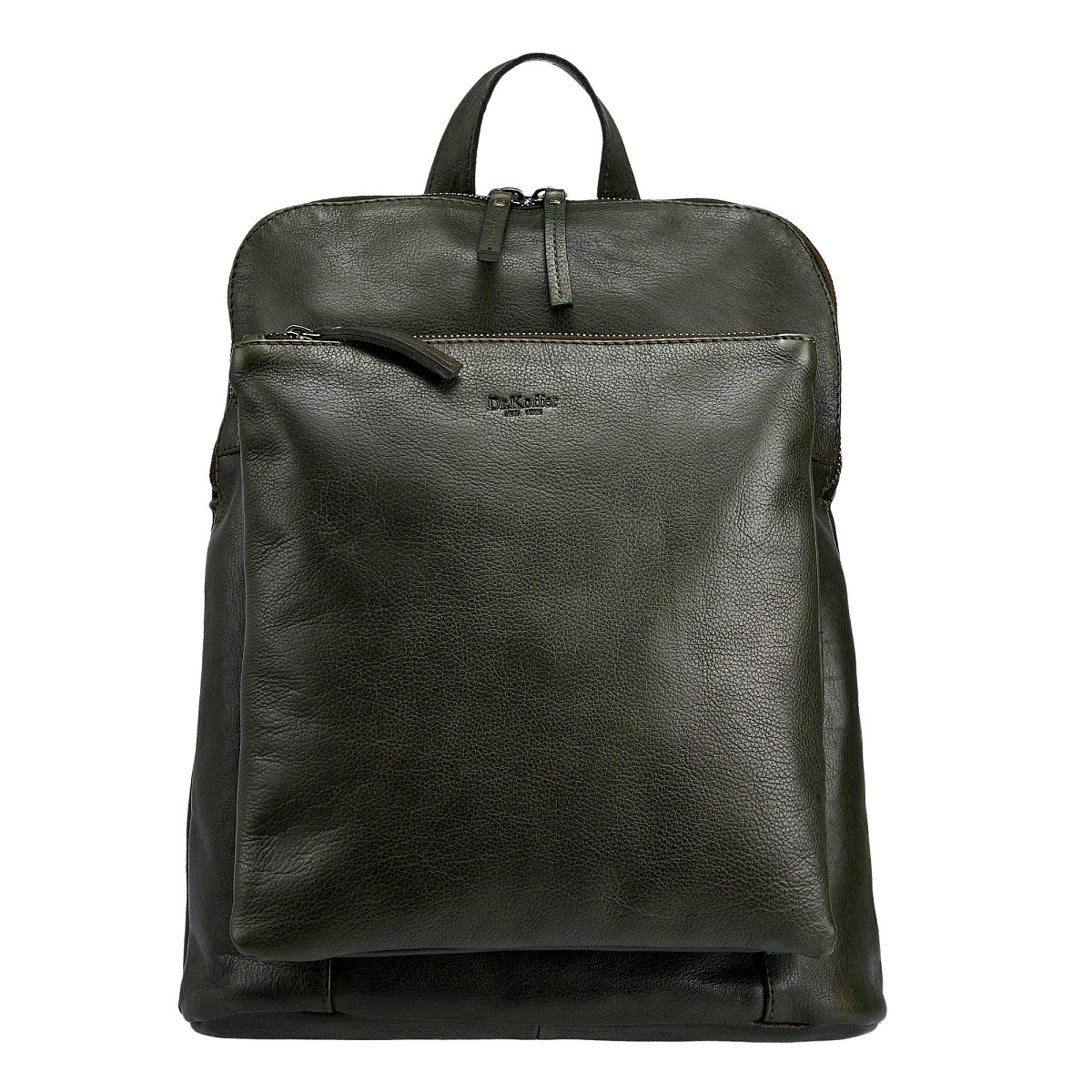 Рюкзак Dr.Koffer из натуральной кожи зеленый