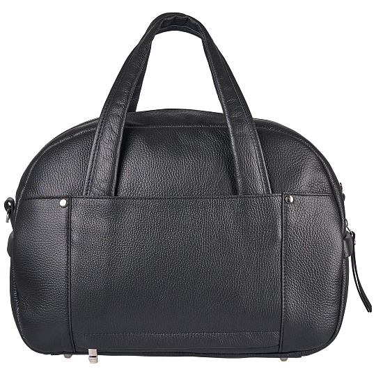 Сумка дорожная Dr.Koffer из натуральной кожи черная