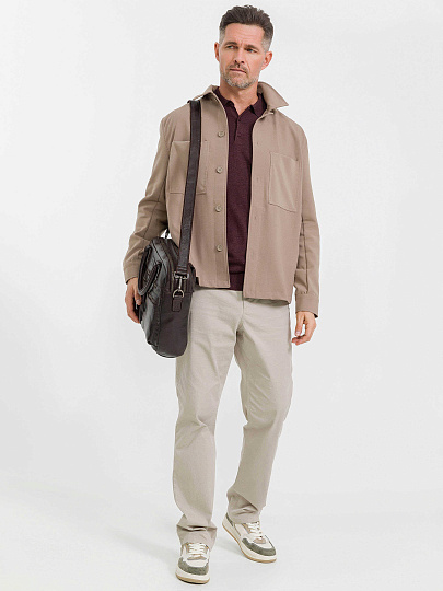 Деловая сумка Dr.Koffer из натуральной кожи темно-коричневая