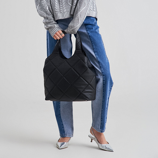 Женская сумка Dr. Koffer из натуральной кожи черная