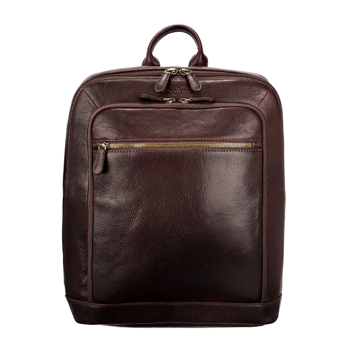 Рюкзак Dr.Koffer из натуральной кожи темно-коричневый