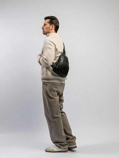 Рюкзак Dr.Koffer из натуральной кожи черный