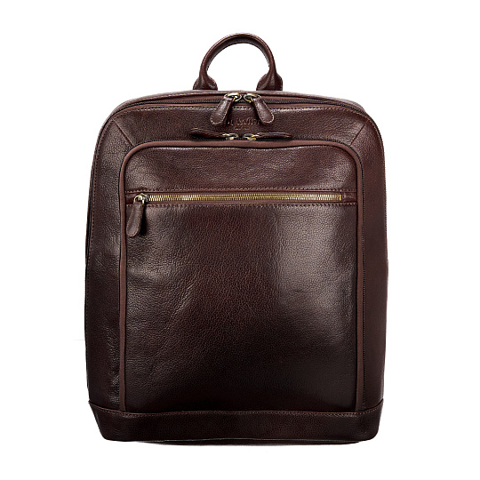 Рюкзак Dr.Koffer из натуральной кожи темно-коричневый
