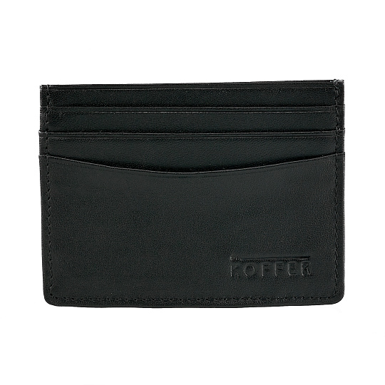 Визитница Dr.Koffer из натуральной кожи черная