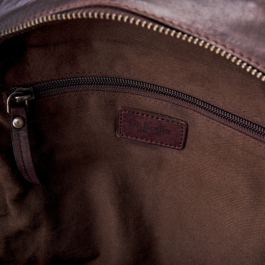 Рюкзак Dr.Koffer из натуральной кожи темно-коричневый