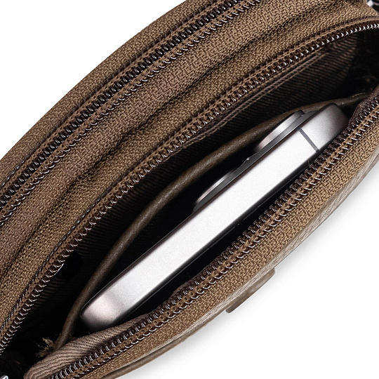 Сумка через плечо Dr.Koffer из натуральной кожи коричневая