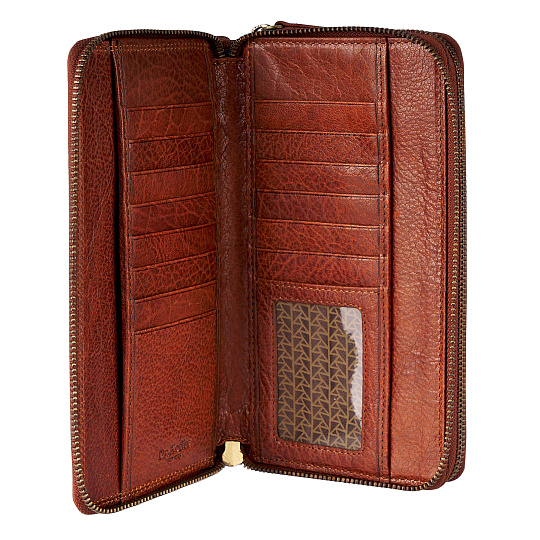 Портмоне Dr.Koffer из натуральной кожи светло-коричневое