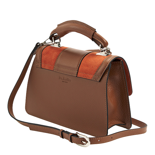 Женская сумка Dr. Koffer из натуральной кожи коричневая
