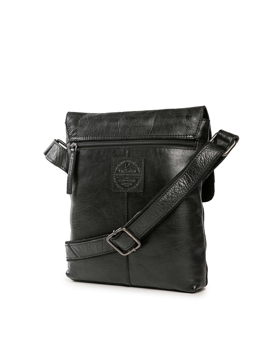 Сумка через плечо Dr.Koffer из натуральной кожи черная