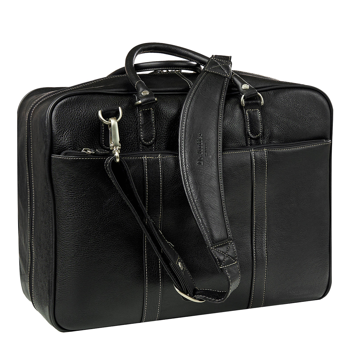 Сумка дорожная Dr.Koffer из натуральной кожи черная