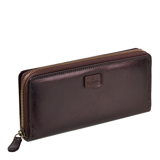 Портмоне Dr.Koffer из натуральной кожи коричневое