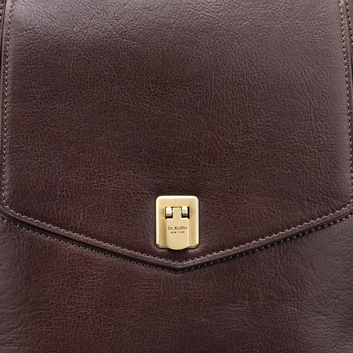 Рюкзак Dr.Koffer из натуральной кожи темно-коричневый