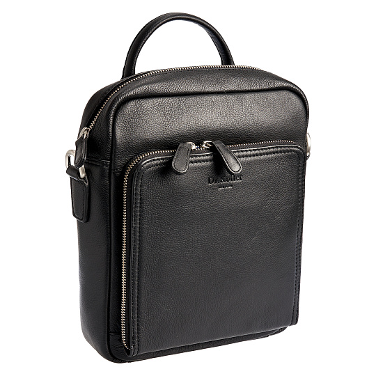 Сумка через плечо Dr.Koffer из натуральной кожи черная