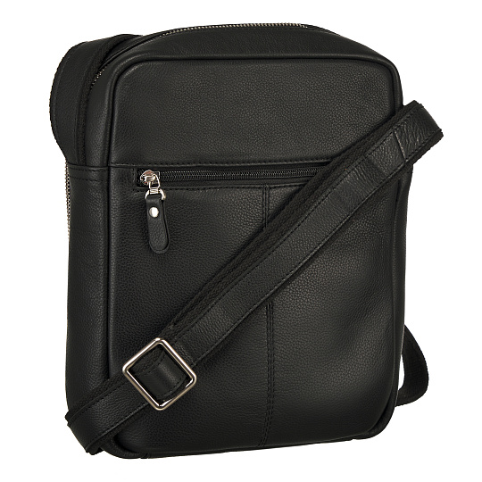 Сумка через плечо Dr.Koffer из натуральной кожи черная