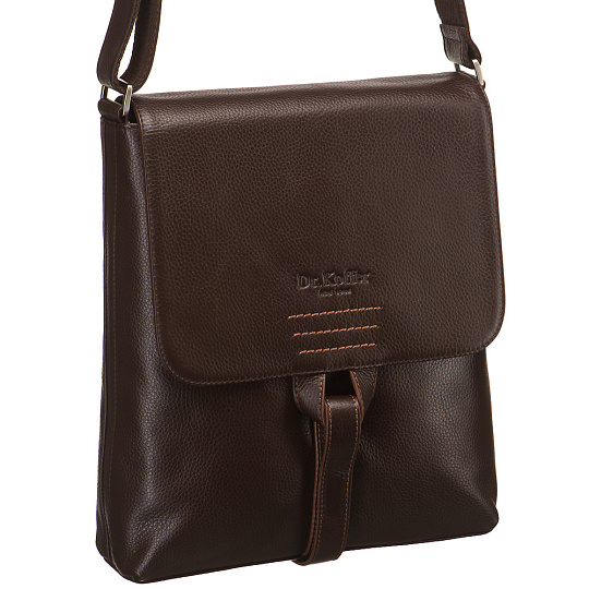 Сумка через плечо Dr.Koffer из натуральной кожи коричневая