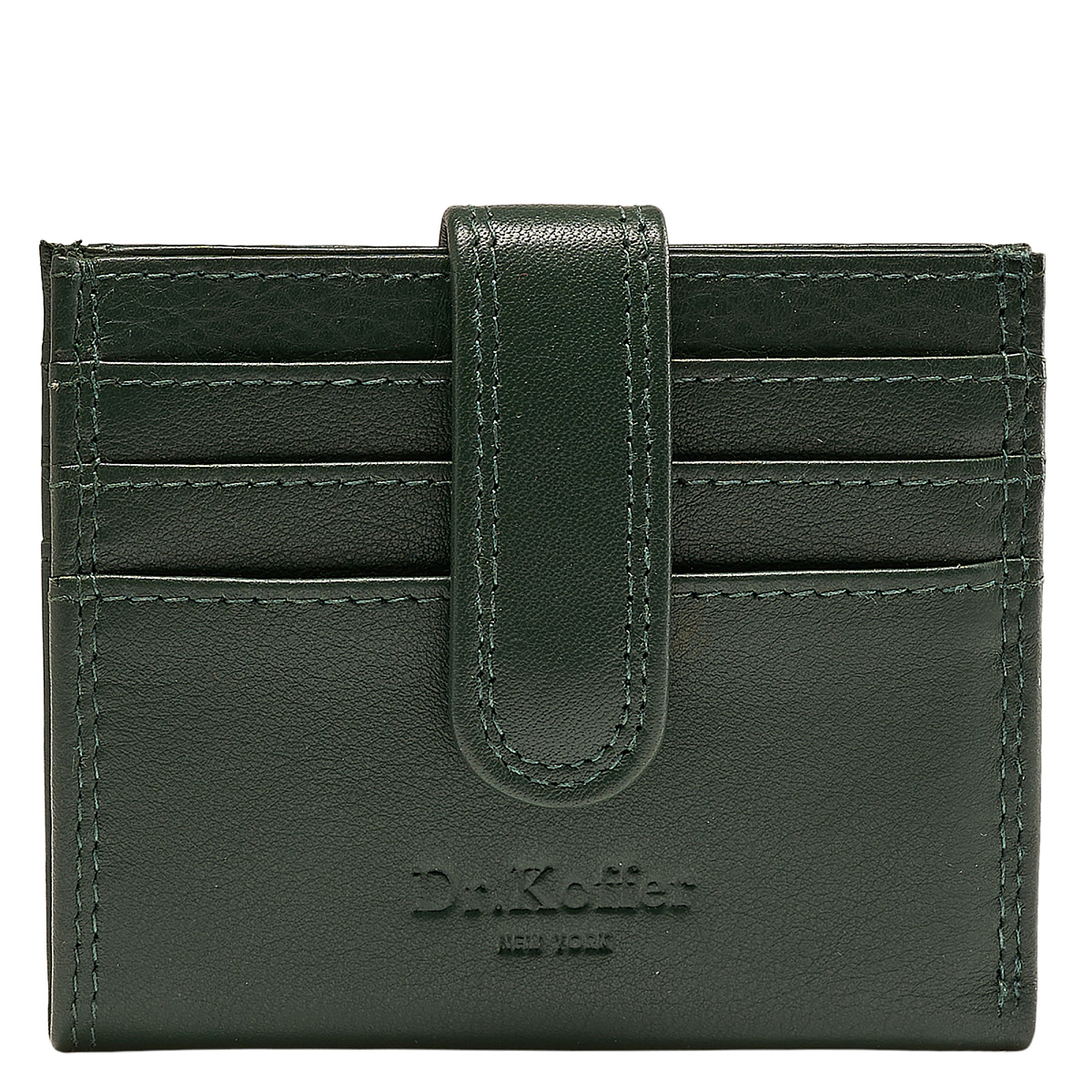 Кредитница Dr.Koffer из натуральной кожи зеленая