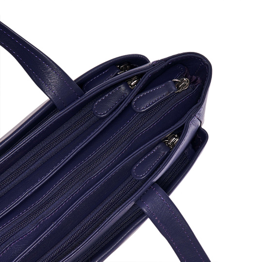 Женская сумка Dr.Koffer из натуральной кожи синяя