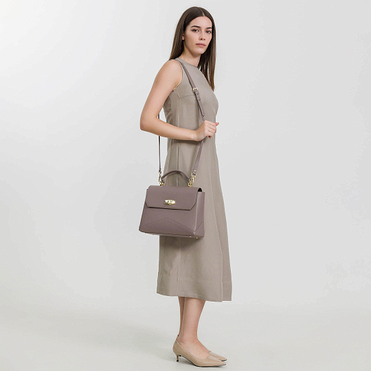 Женская сумка  Dr. Koffer из натуральной кожи розовая