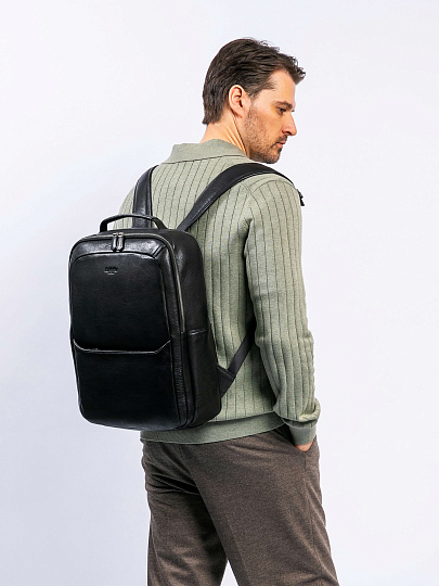 Рюкзак Dr. Koffer из натуральной кожи черный