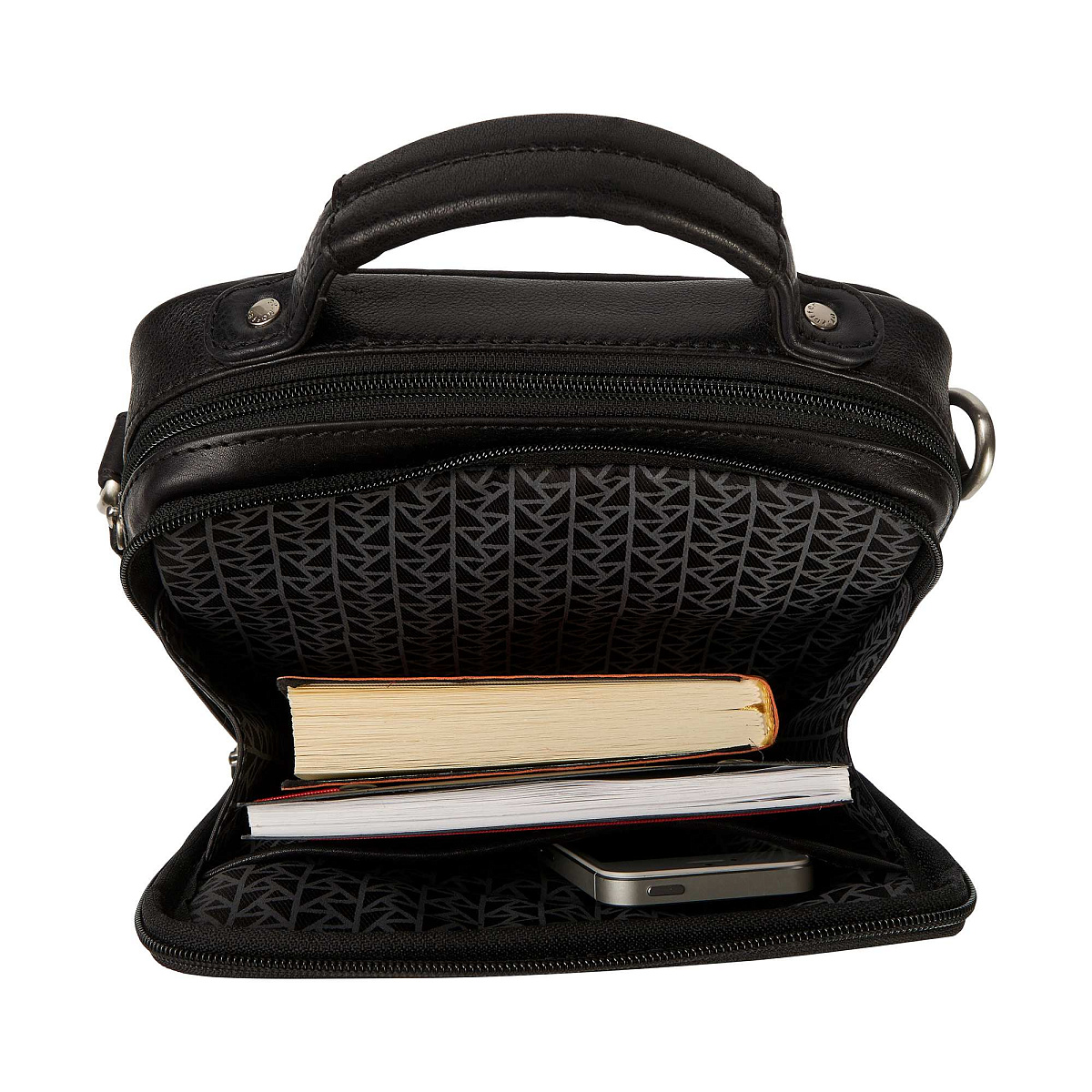 Сумка через плечо Dr.Koffer из натуральной кожи черная