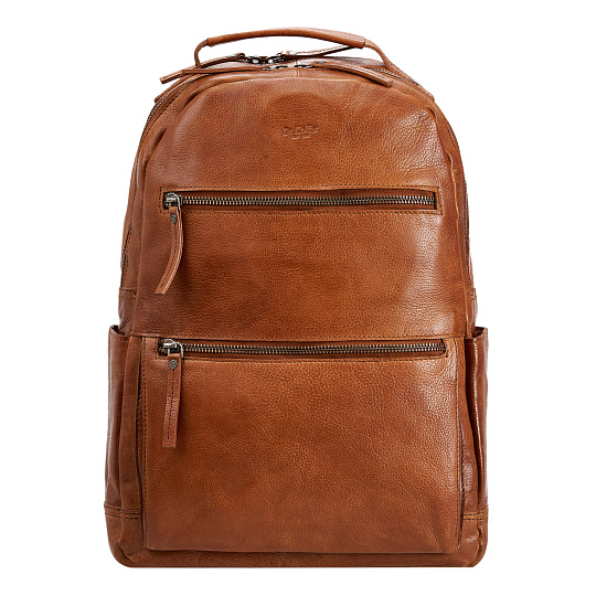 Рюкзак Dr.Koffer из натуральной кожи светло-коричневый