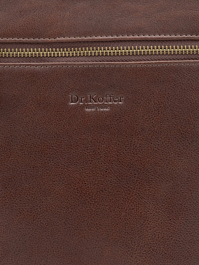 Сумка через плечо Dr. Koffer из натуральной кожи коричневая