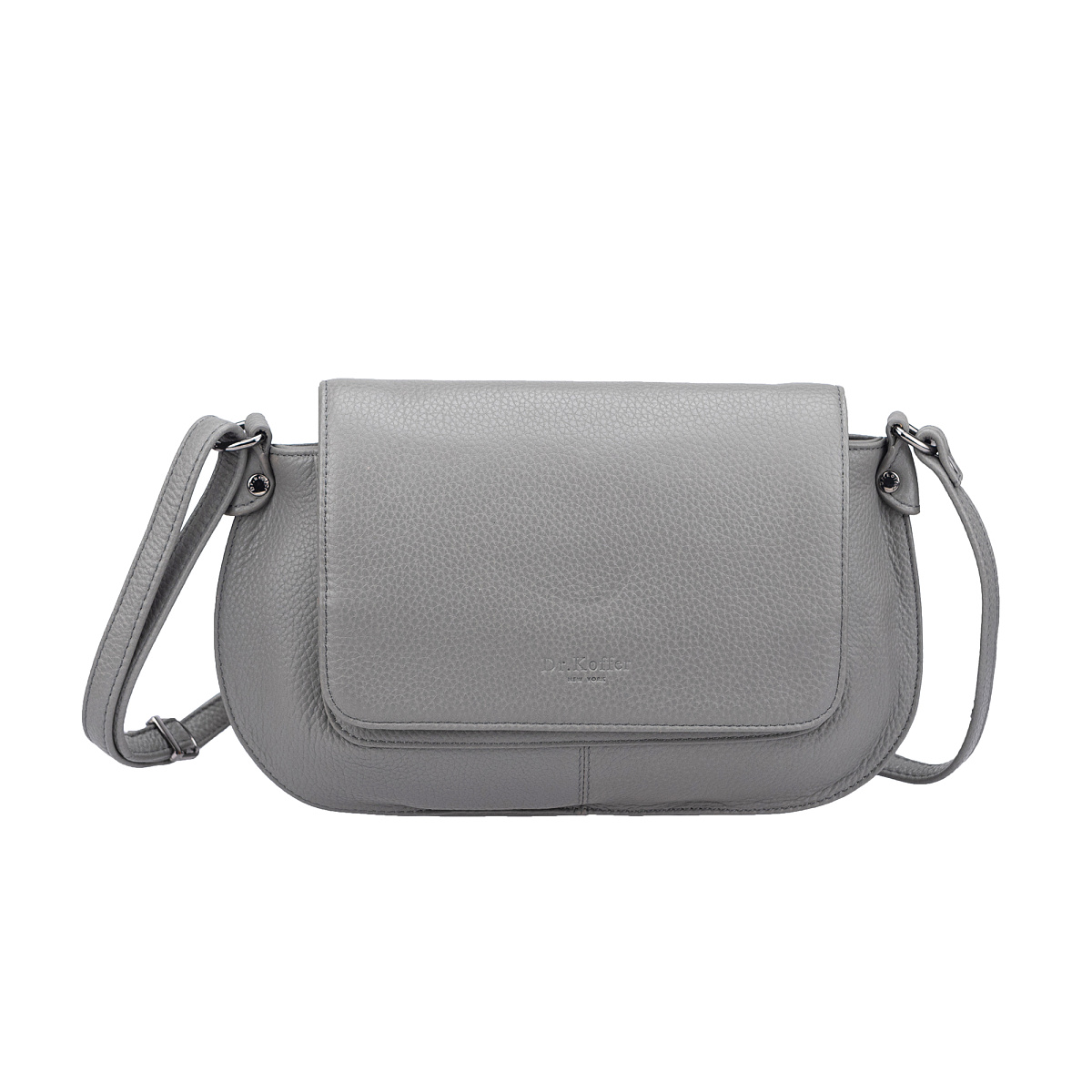Женская сумка Dr.Koffer из натуральной кожи серая