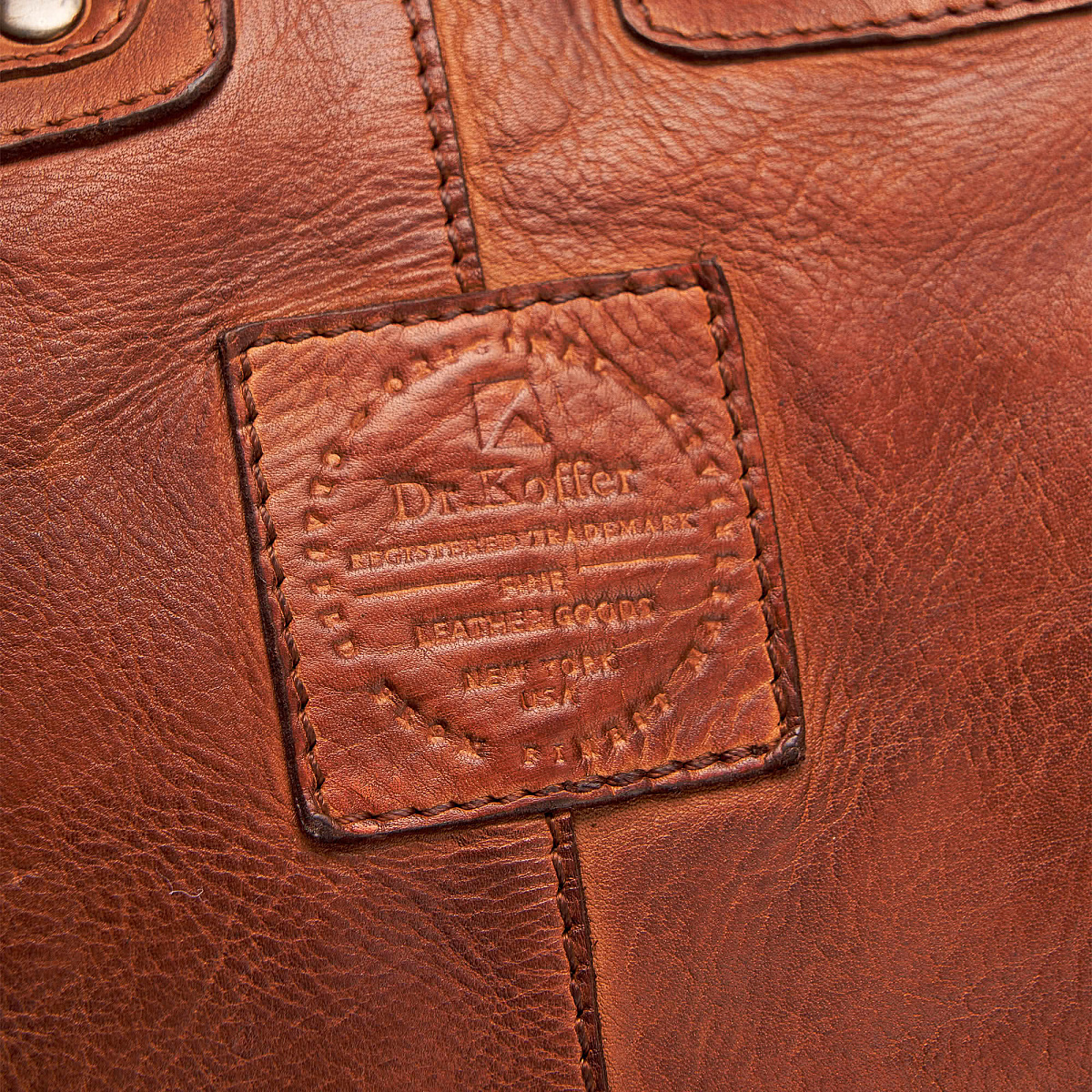 Сумка дорожная Dr.Koffer из натуральной кожи коричневая