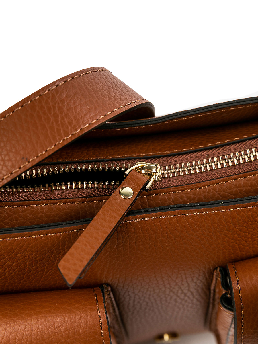 Женская сумка Dr.Koffer из натуральной кожи коричневая