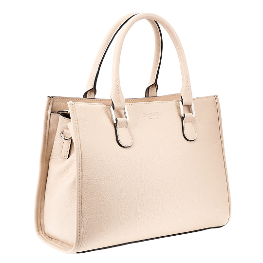 Женская сумка Dr. Koffer из натуральной кожи бежевая