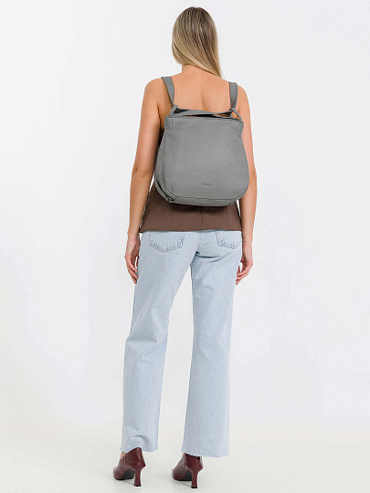 Женская сумка Dr.Koffer из натуральной кожи серая