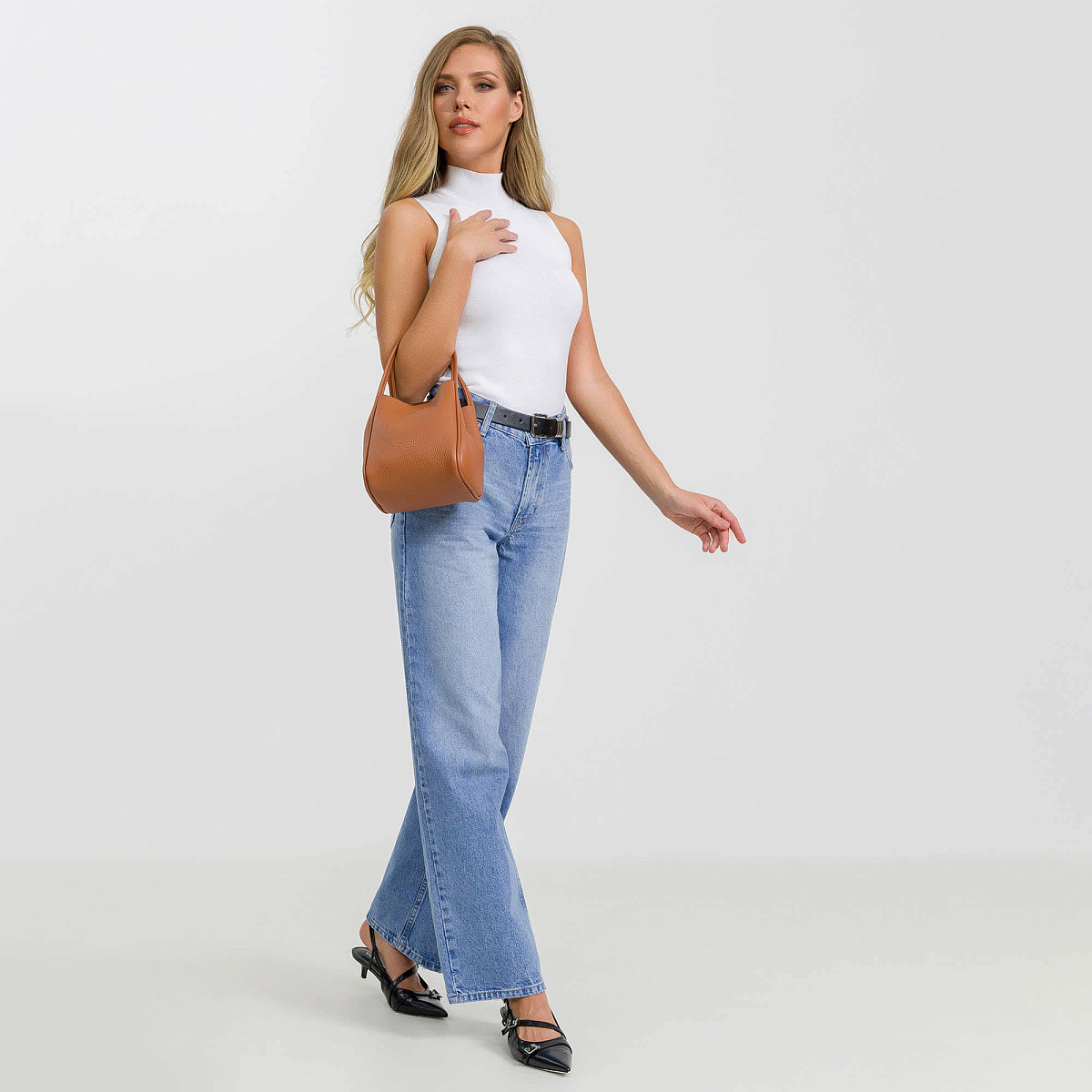 Женская сумка Dr.Koffer из натуральной кожи коричневая