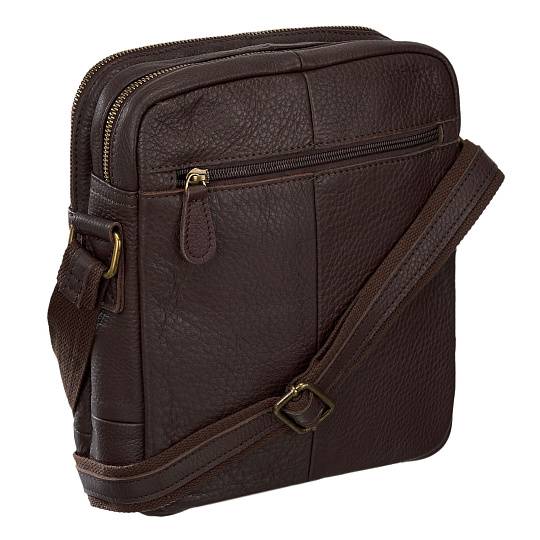 Сумка через плечо Dr.Koffer из натуральной кожи коричневая