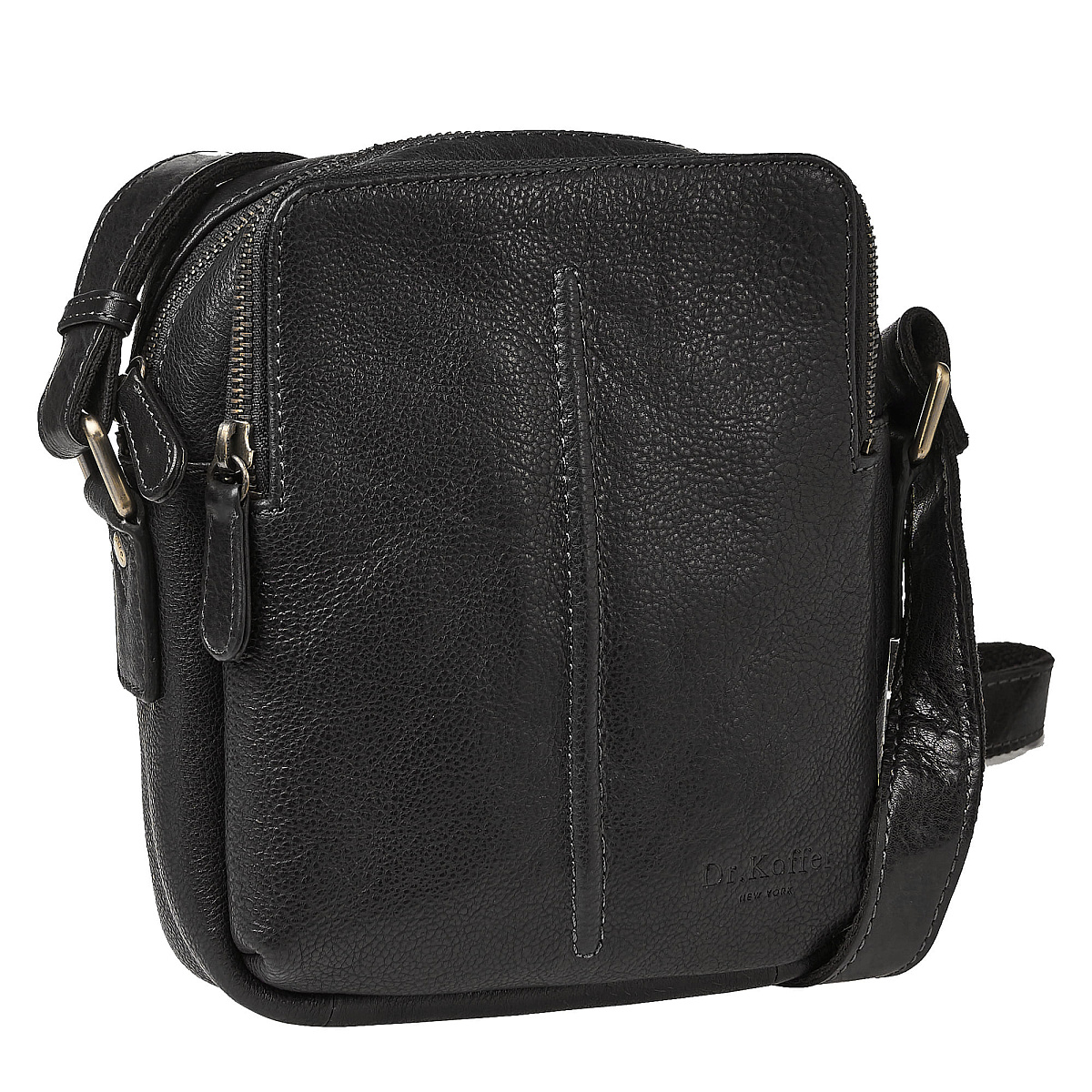 Сумка через плечо Dr.Koffer из натуральной кожи черная