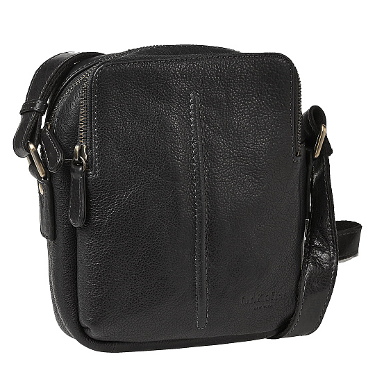 Сумка через плечо Dr.Koffer из натуральной кожи черная