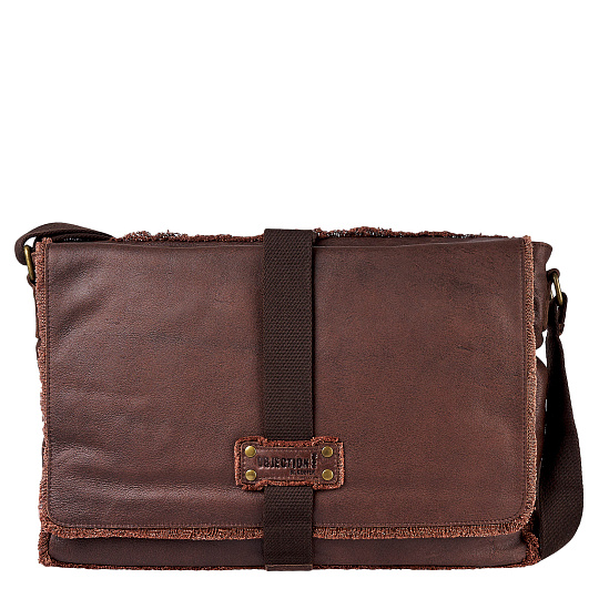 Сумка через плечо Dr.Koffer из натуральной кожи коричневая
