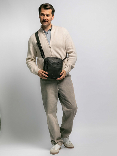 Сумка через плечо Dr.Koffer из натуральной кожи коричневая