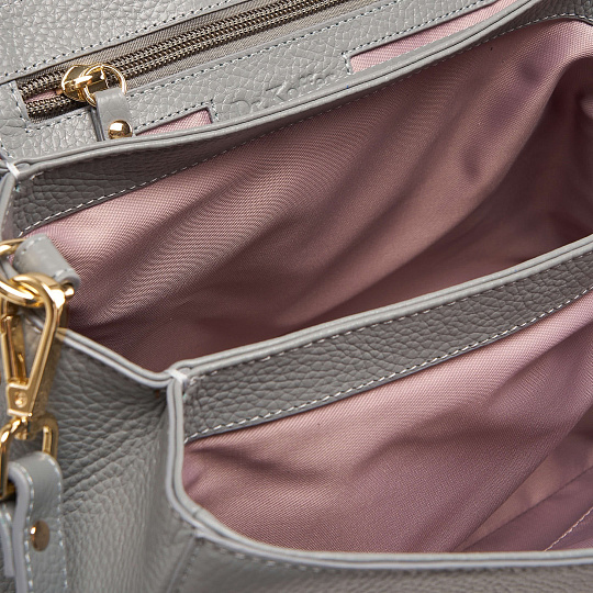 Женская сумка  Dr. Koffer из натуральной кожи серая