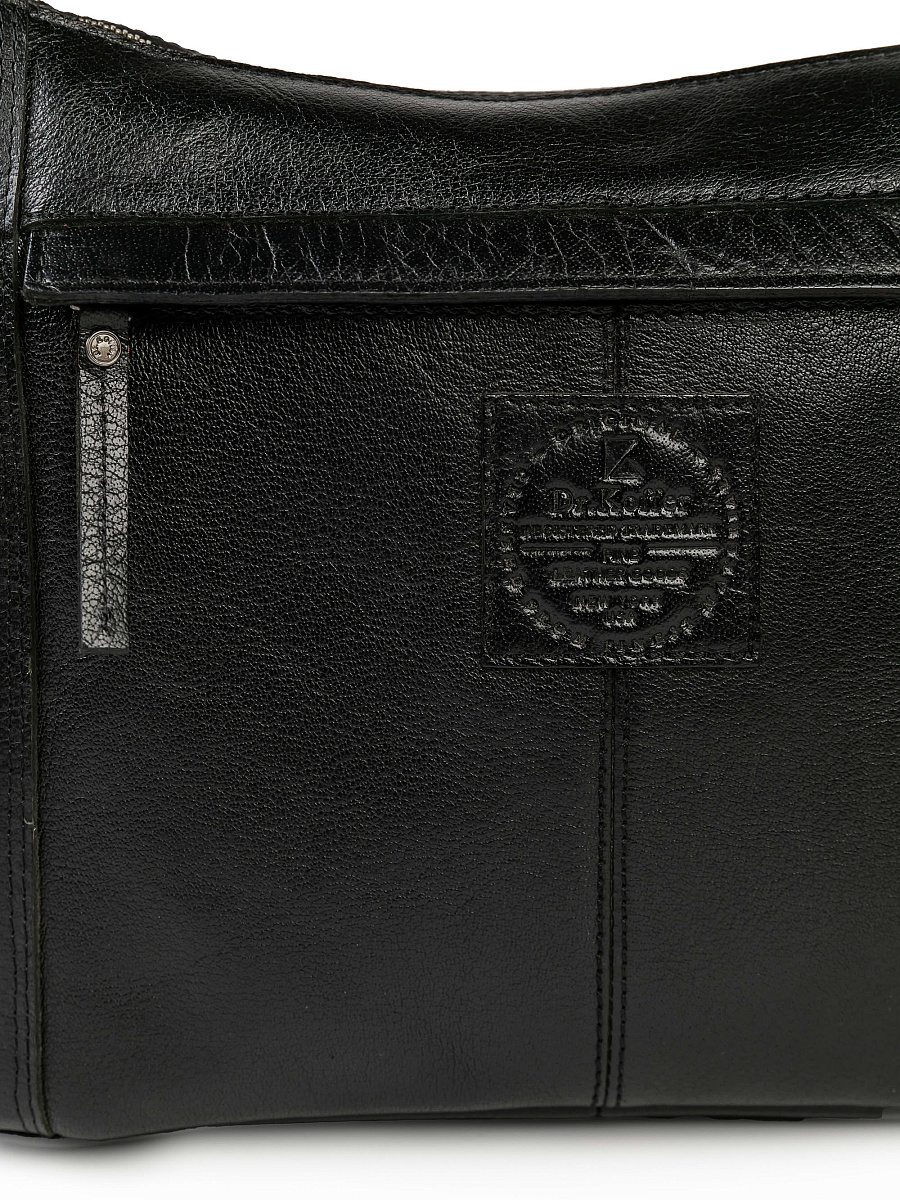 Сумка через плечо Dr.Koffer из натуральной кожи черная