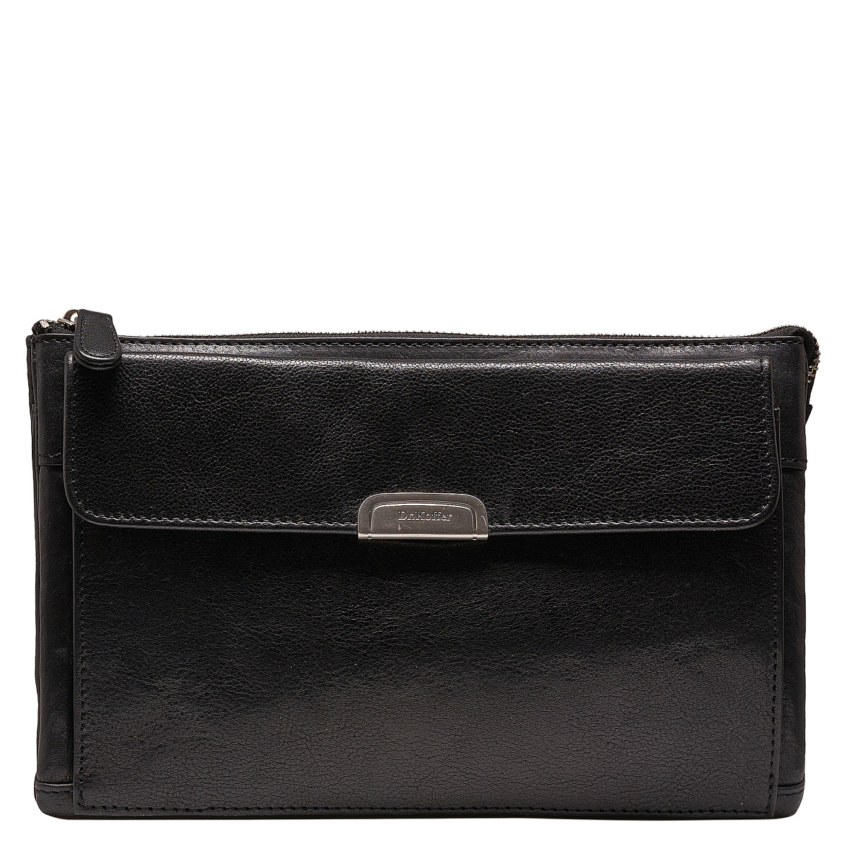 Сумка барсетка из натуральной кожи Dr. Koffer черная