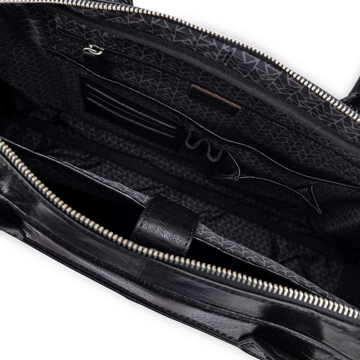 Деловая сумка Dr. Koffer из натуральной кожи черная