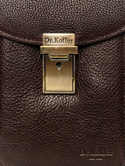 Сумка через плечо Dr.Koffer из натуральной кожи коричневая